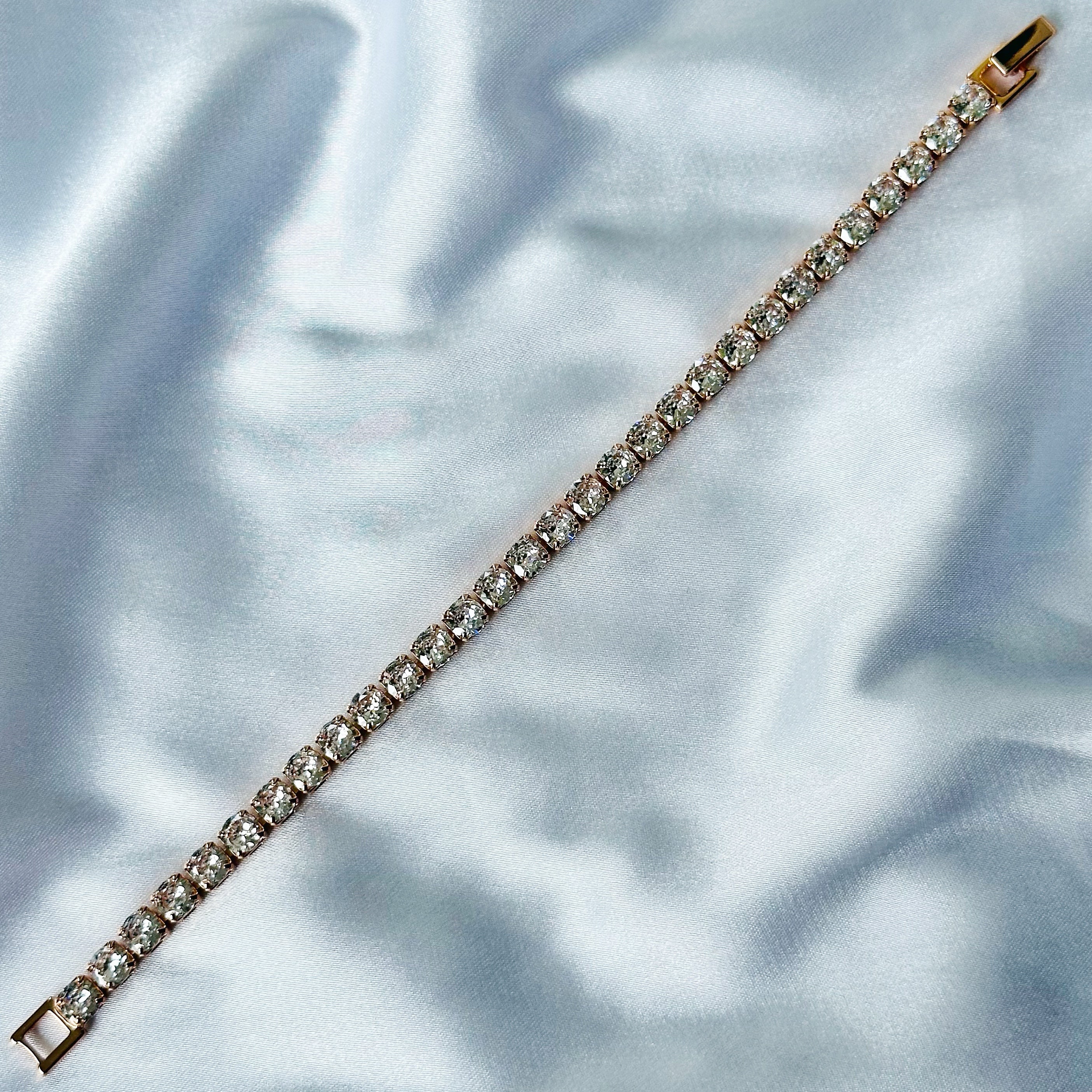 Ariva Collection American Diamond Rose Gold Plated Tennis Chain Bracelet